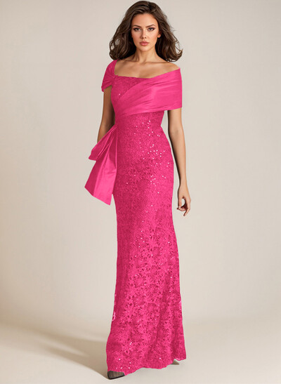 Elegant Mermaid Beading Lace Mother Of The Bride Dresses With Unremovable Satin Wrap