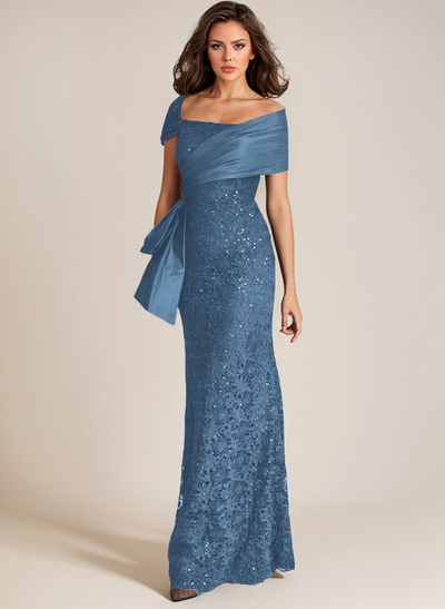 Elegant Mermaid Beading Lace Mother Of The Bride Dresses With Unremovable Satin Wrap