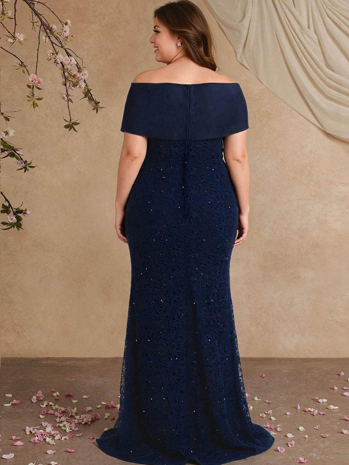 Elegant Mermaid Beading Lace Mother Of The Bride Dresses With Unremovable Satin Wrap Elegant Mermaid Beading Lace Mother Of The Bride Dresses With Unremovable Satin Wrap