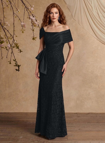 Elegant Mermaid Beading Lace Mother Of The Bride Dresses With Unremovable Satin Wrap
