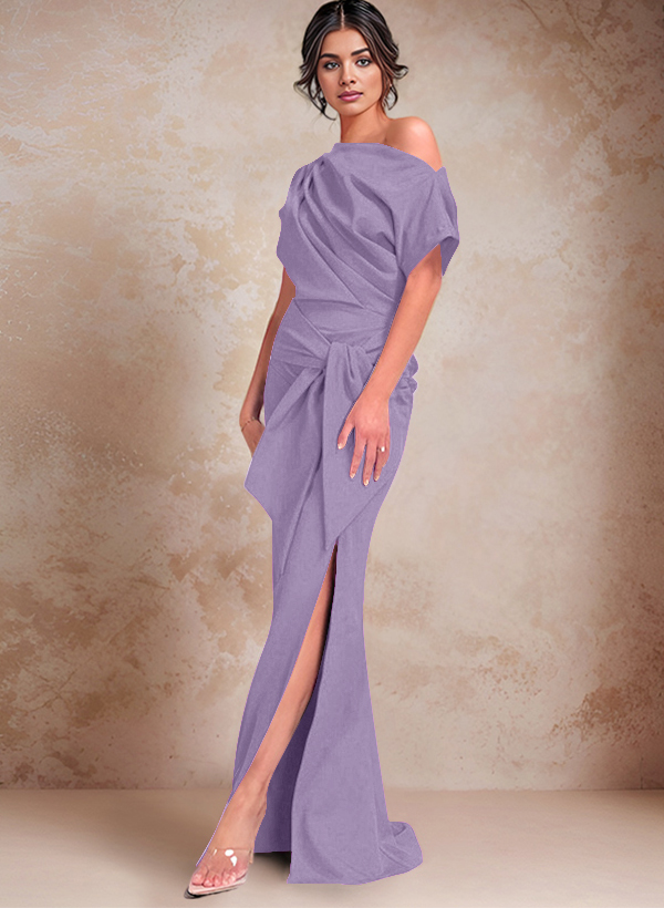 Simple Cold Shoulder Trumpet/Mermaid Mother Of The Bride Dresses With Split Front