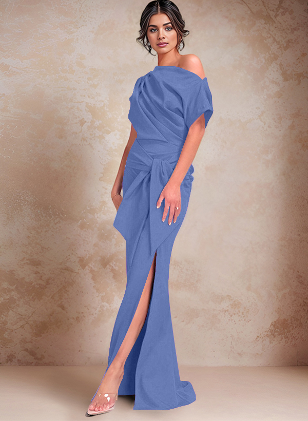 Simple Cold Shoulder Trumpet/Mermaid Mother Of The Bride Dresses With Split Front