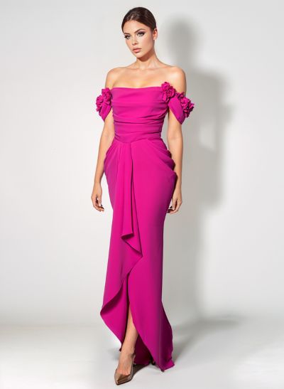 Off-The-Shoulder Trumpet/Mermaid Asymmetrical Mother Of The Bride Dresses