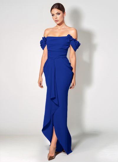 Off-The-Shoulder Trumpet/Mermaid Asymmetrical Mother Of The Bride Dresses