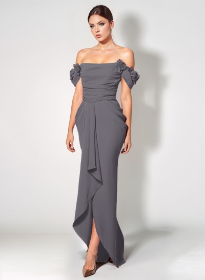 Off-The-Shoulder Trumpet/Mermaid Asymmetrical Mother Of The Bride Dresses