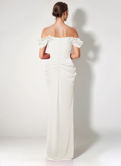 Off-The-Shoulder Trumpet/Mermaid Asymmetrical Mother Of The Bride Dresses