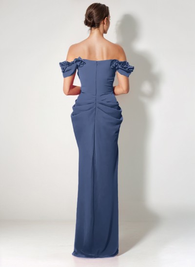 Off-The-Shoulder Trumpet/Mermaid Asymmetrical Mother Of The Bride Dresses