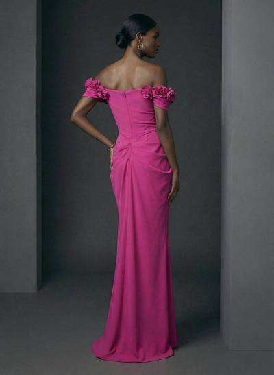 Off-The-Shoulder Trumpet/Mermaid Asymmetrical Mother Of The Bride Dresses