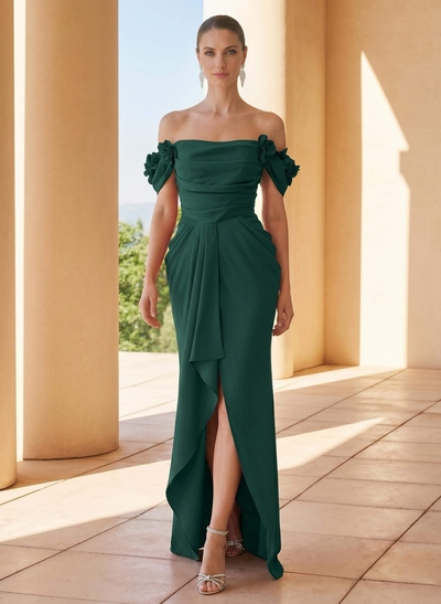 Off-The-Shoulder Trumpet/Mermaid Asymmetrical Mother Of The Bride Dresses