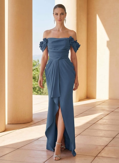 Off-The-Shoulder Trumpet/Mermaid Asymmetrical Mother Of The Bride Dresses