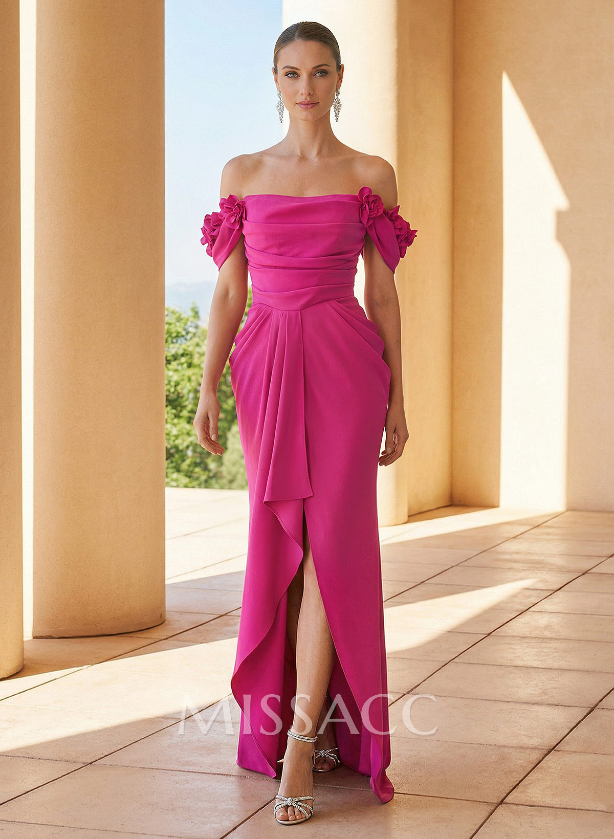 Off-The-Shoulder Trumpet/Mermaid Asymmetrical Mother Of The Bride Dresses