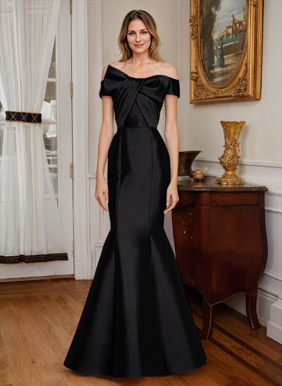 Mermaid Sleeveless Floor-Length Satin Mother Of The Bride Dresses