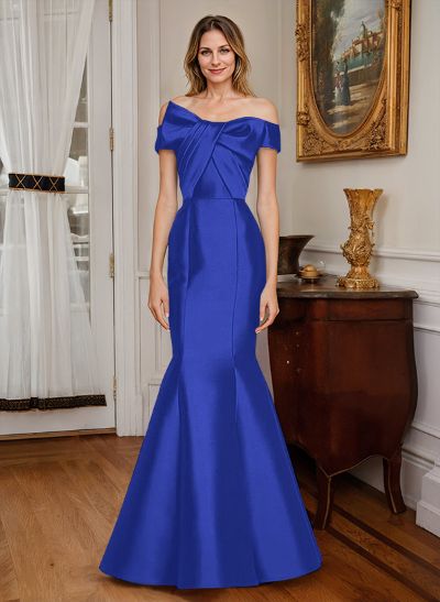 Mermaid Sleeveless Floor-Length Satin Mother Of The Bride Dresses