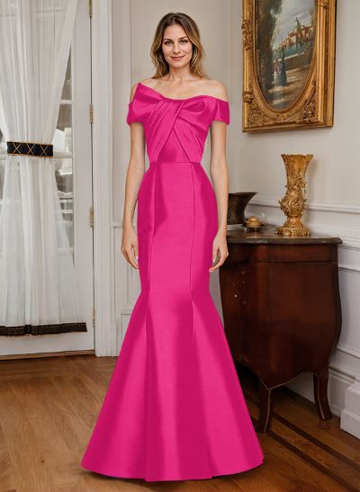 Mermaid Sleeveless Floor-Length Satin Mother Of The Bride Dresses