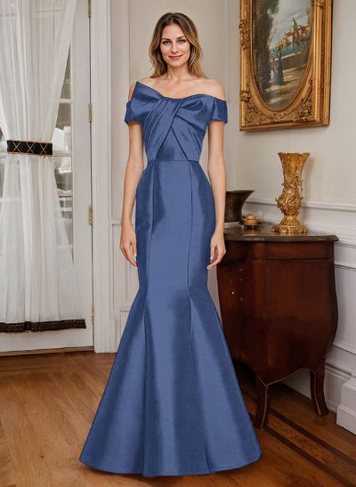 Mermaid Sleeveless Floor-Length Satin Mother Of The Bride Dresses