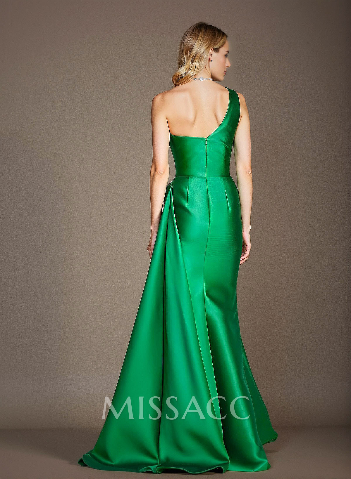 A-Line One-Shoulder Sleeveless Floor-Length Satin Mother Of The Bride Dresses With Bow(s) A-Line One-Shoulder Sleeveless Floor-Length Satin Mother Of The Bride Dresses With Bow(s)