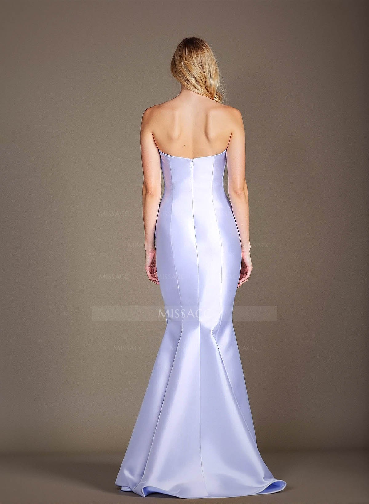 Mermaid Strapless Sleeveless Floor-Length Satin Mother Of The Bride Dresses With Bow(s)