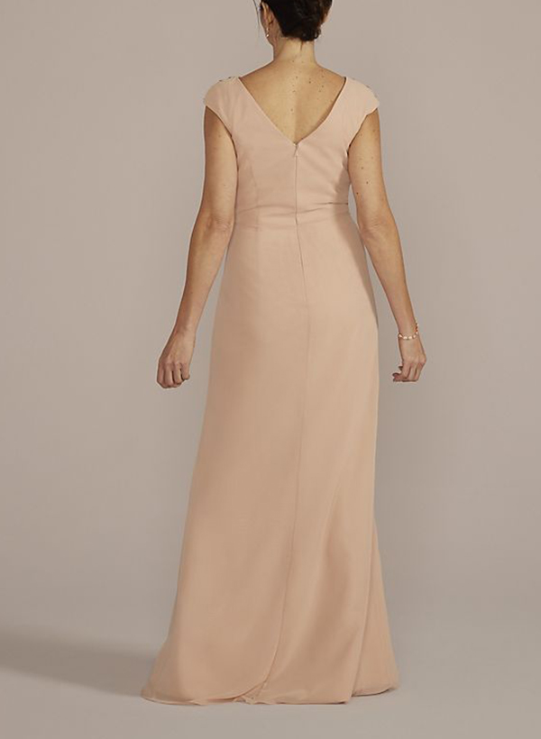 Scoop Neck Sleeveless Floor-Length Chiffon/Lace Mother Of The Bride Dresses