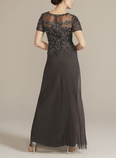 Illusion Neck Short Sleeves Lace/Tulle Mother Of The Bride Dresses