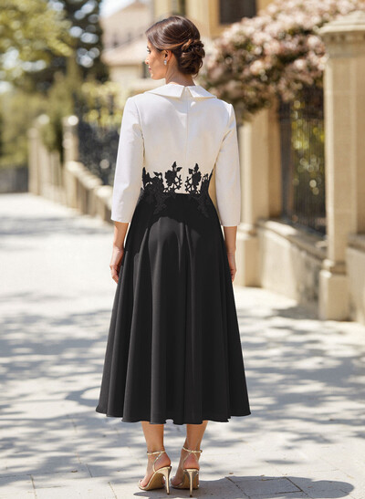 A-Line V-Neck 3/4 Sleeves Chiffon/Lace Mother Of The Bride Dresses