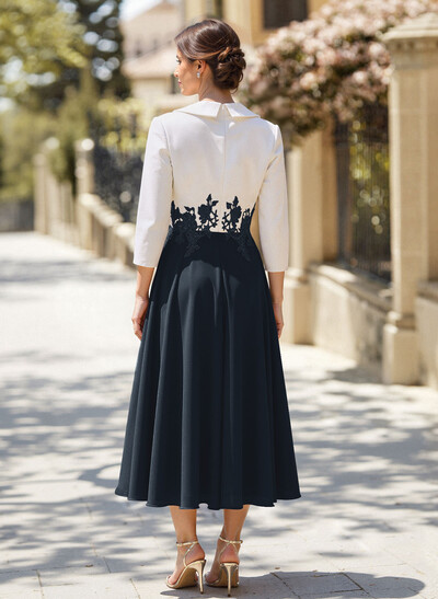 A-Line V-Neck 3/4 Sleeves Chiffon/Lace Mother Of The Bride Dresses