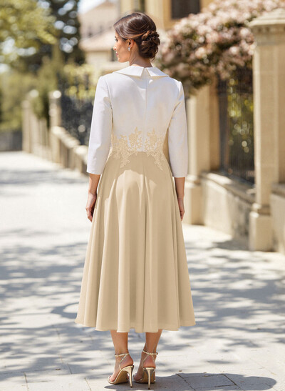 A-Line V-Neck 3/4 Sleeves Chiffon/Lace Mother Of The Bride Dresses