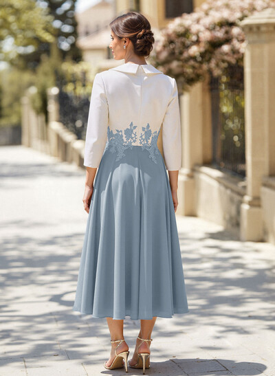 A-Line V-Neck 3/4 Sleeves Chiffon/Lace Mother Of The Bride Dresses