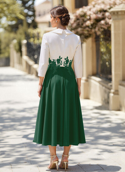 A-Line V-Neck 3/4 Sleeves Chiffon/Lace Mother Of The Bride Dresses