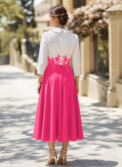 A-Line V-Neck 3/4 Sleeves Chiffon/Lace Mother Of The Bride Dresses