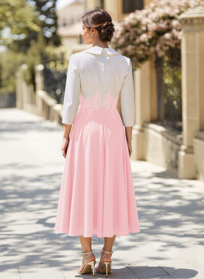 A-Line V-Neck 3/4 Sleeves Chiffon/Lace Mother Of The Bride Dresses