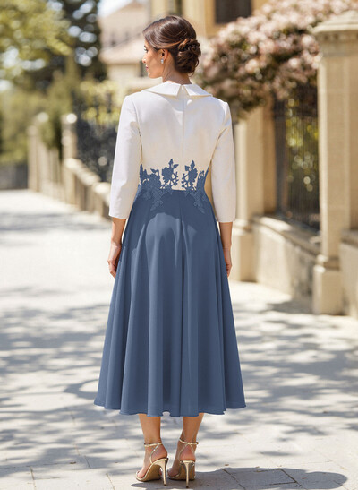 A-Line V-Neck 3/4 Sleeves Chiffon/Lace Mother Of The Bride Dresses