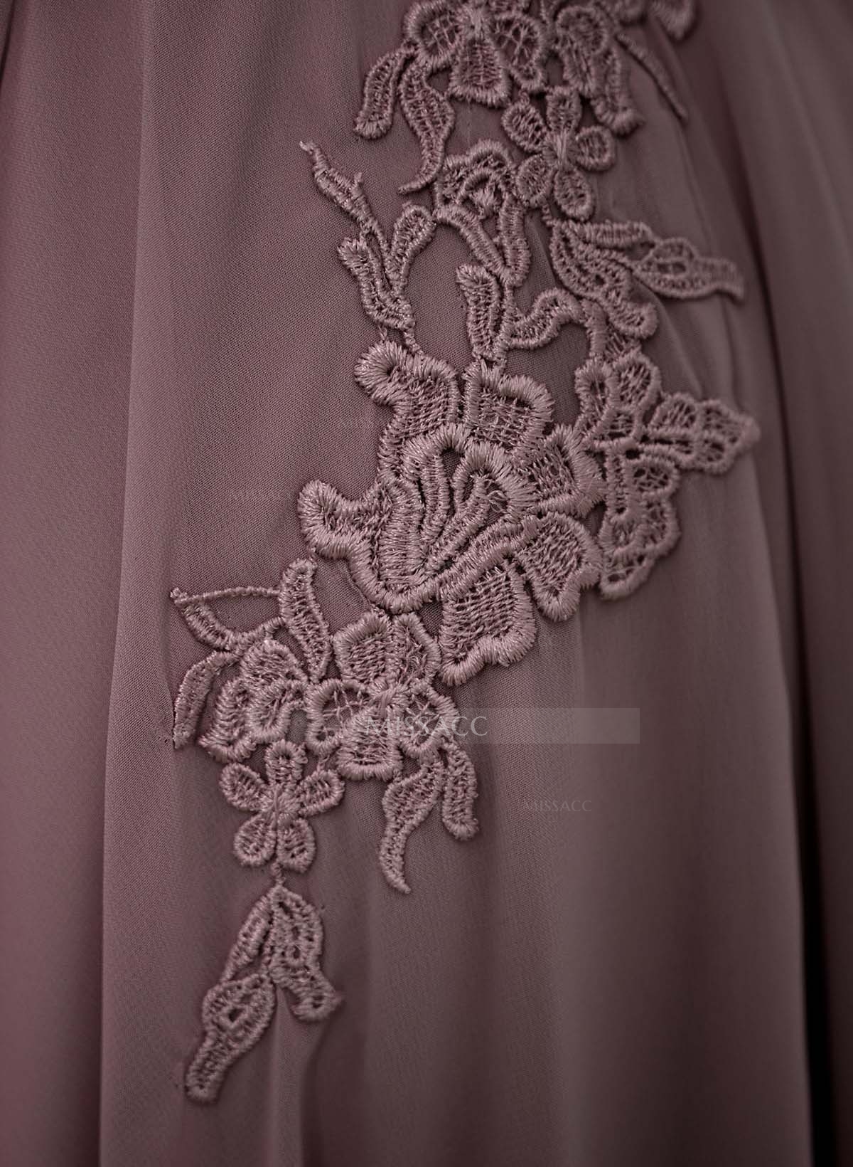 A-Line V-Neck 3/4 Sleeves Chiffon/Lace Mother Of The Bride Dresses