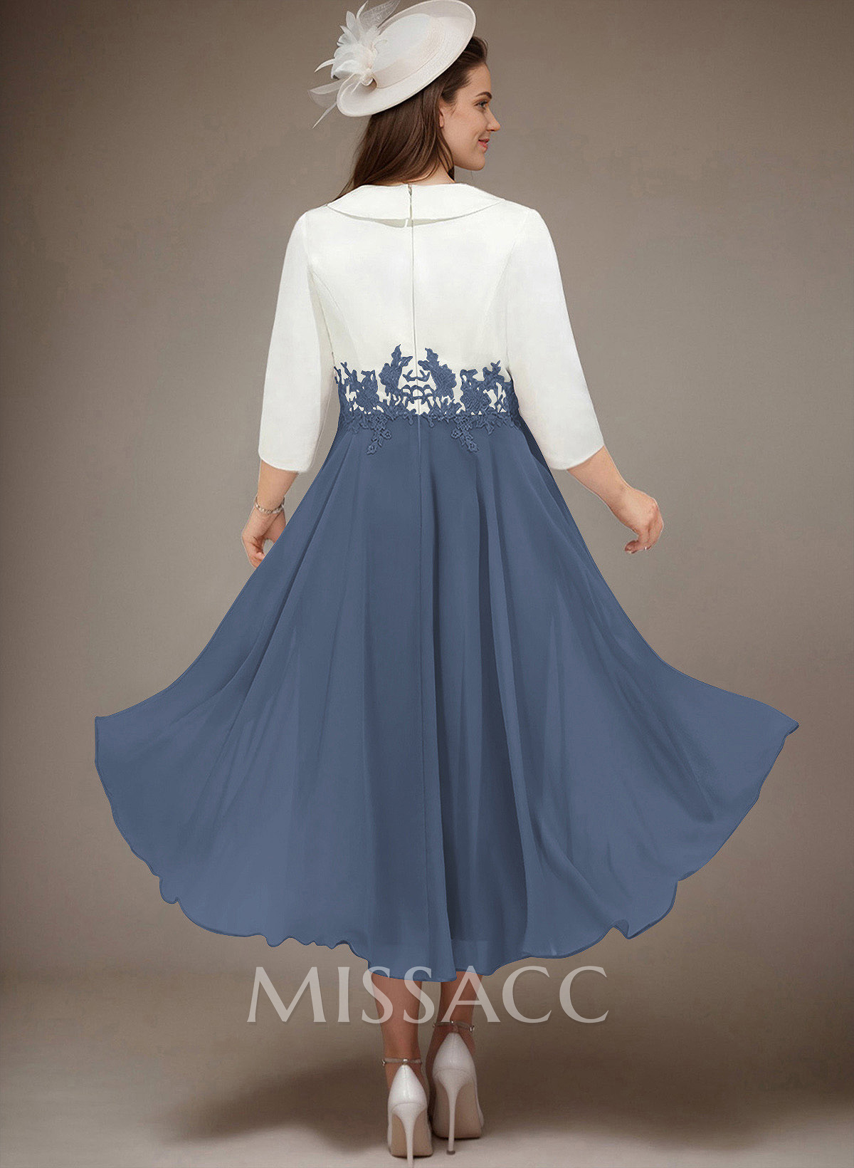 A-Line V-Neck 3/4 Sleeves Chiffon/Lace Mother Of The Bride Dresses A-Line V-Neck 3/4 Sleeves Chiffon/Lace Mother Of The Bride Dresses