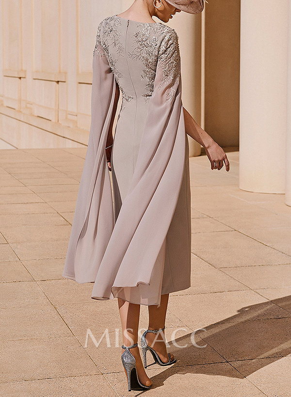 Sheath/Column V-Neck Sleeveless Lace/Elastic Satin Mother Of The Bride Dresses
