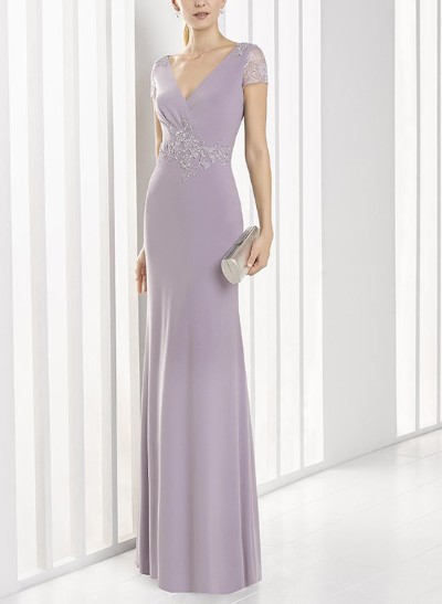 Lace Cowl Back Jersey Mother Of The Bride Dresses