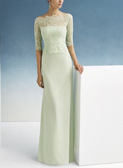 Elegant Lace Sleeves Sheath/ColumnMother Of The Bride Dresses