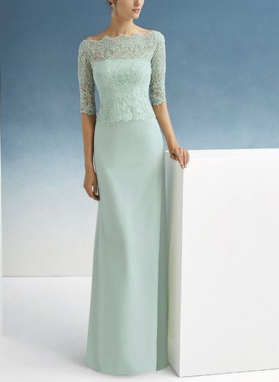 Elegant Lace Sleeves Sheath/ColumnMother Of The Bride Dresses