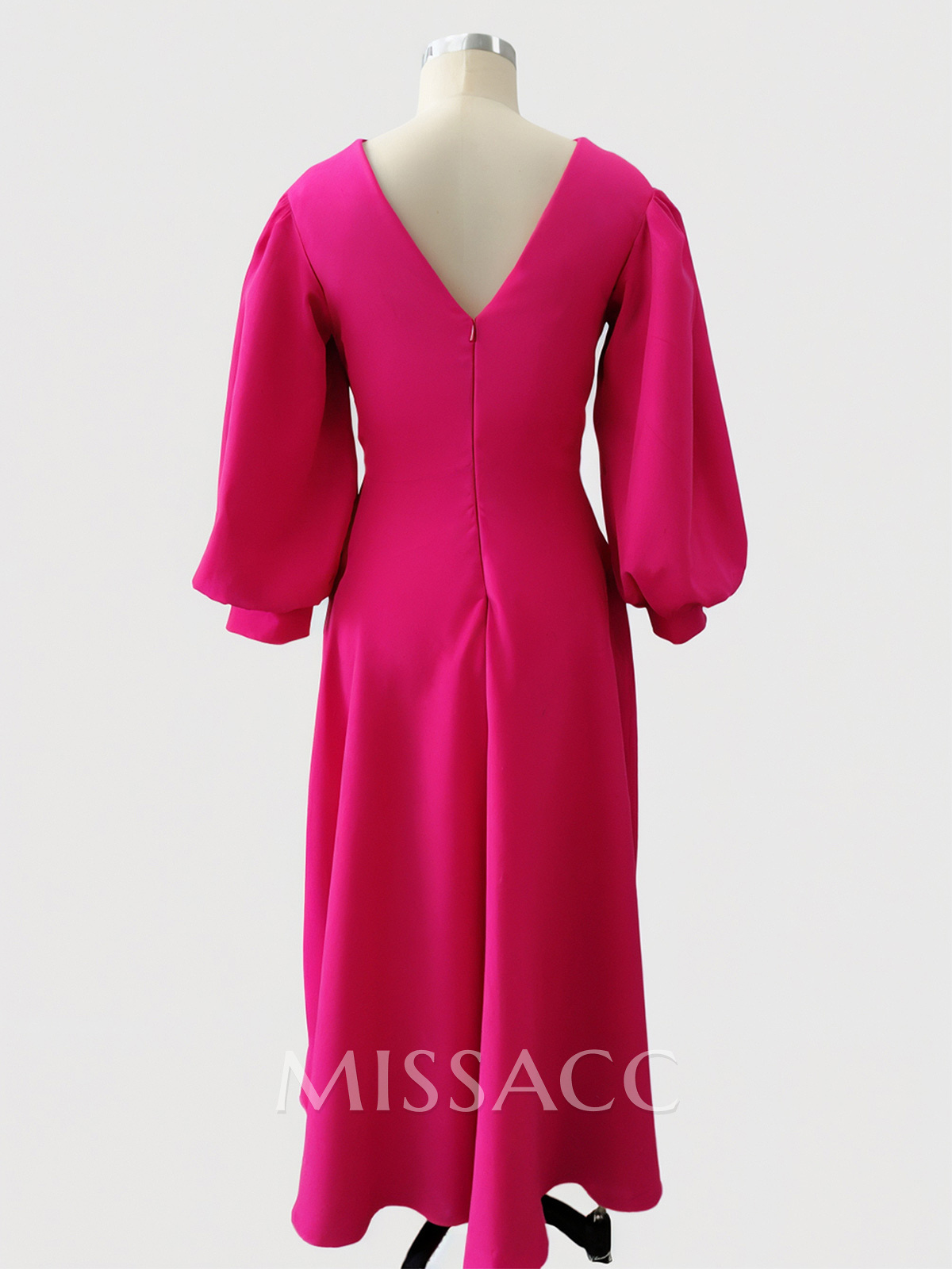 A-Line V-Neck 3/4 Sleeves Ankle-Length Mother Of The Bride Dresses With Beading