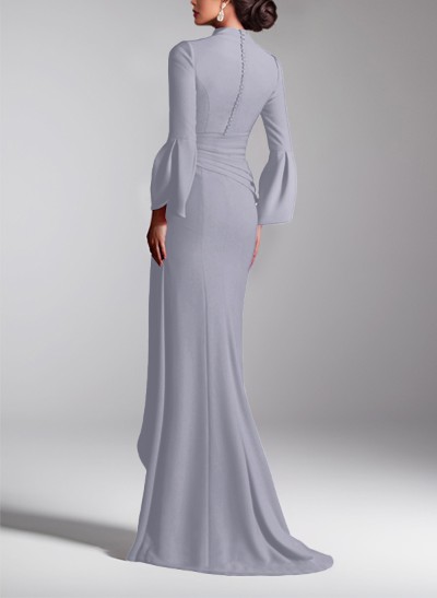 Sheath/Column V-Neck Long Sleeves Mother Of The Bride Dresses