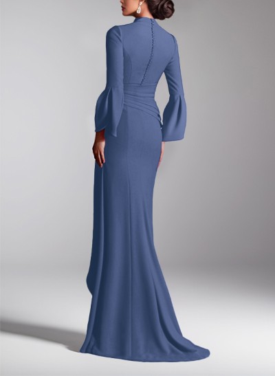 Sheath/Column V-Neck Long Sleeves Mother Of The Bride Dresses