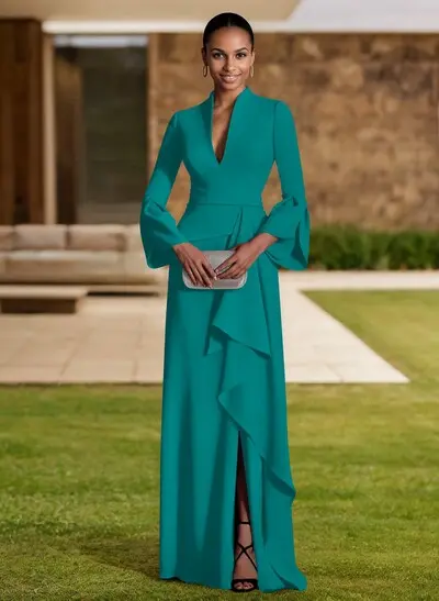 long cotton wrap dress The Solenne Linen Wrap Maxi Dress main image 1