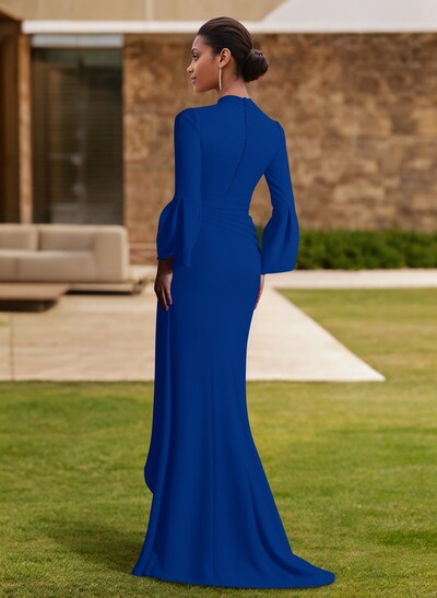 Sheath/Column V-Neck Long Sleeves Mother Of The Bride Dresses