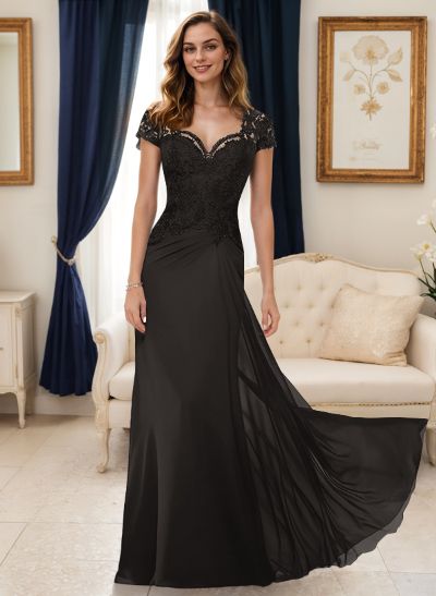 Sheath/Column Sweetheart Chiffon/Lace Mother Of The Bride Dresses