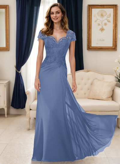 Sheath/Column Sweetheart Chiffon/Lace Mother Of The Bride Dresses