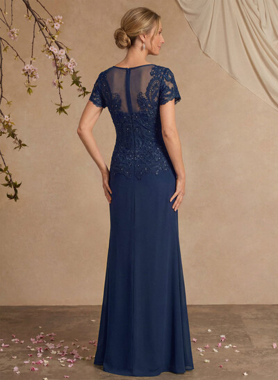 Sheath/Column Sweetheart Chiffon/Lace Mother Of The Bride Dresses