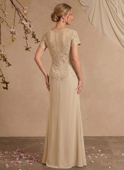 Sheath/Column Sweetheart Chiffon/Lace Mother Of The Bride Dresses