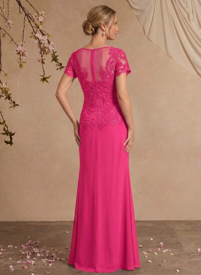 Sheath/Column Sweetheart Chiffon/Lace Mother Of The Bride Dresses