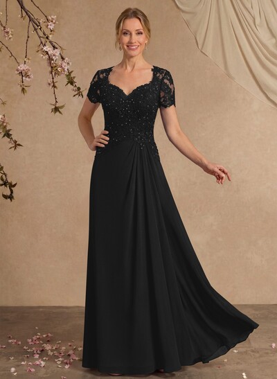 Sheath/Column Sweetheart Chiffon/Lace Mother Of The Bride Dresses