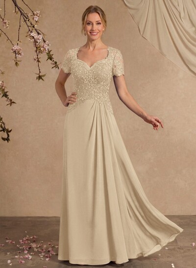 Sheath/Column Sweetheart Chiffon/Lace Mother Of The Bride Dresses