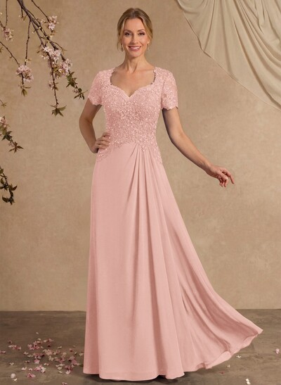 Sheath/Column Sweetheart Chiffon/Lace Mother Of The Bride Dresses